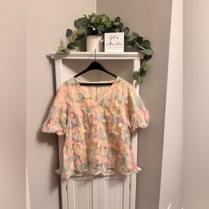 Umgee Multicolor Floral Blouse